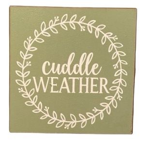 Hobby Lobby Sage Green Cuddle Weather Wood Frame